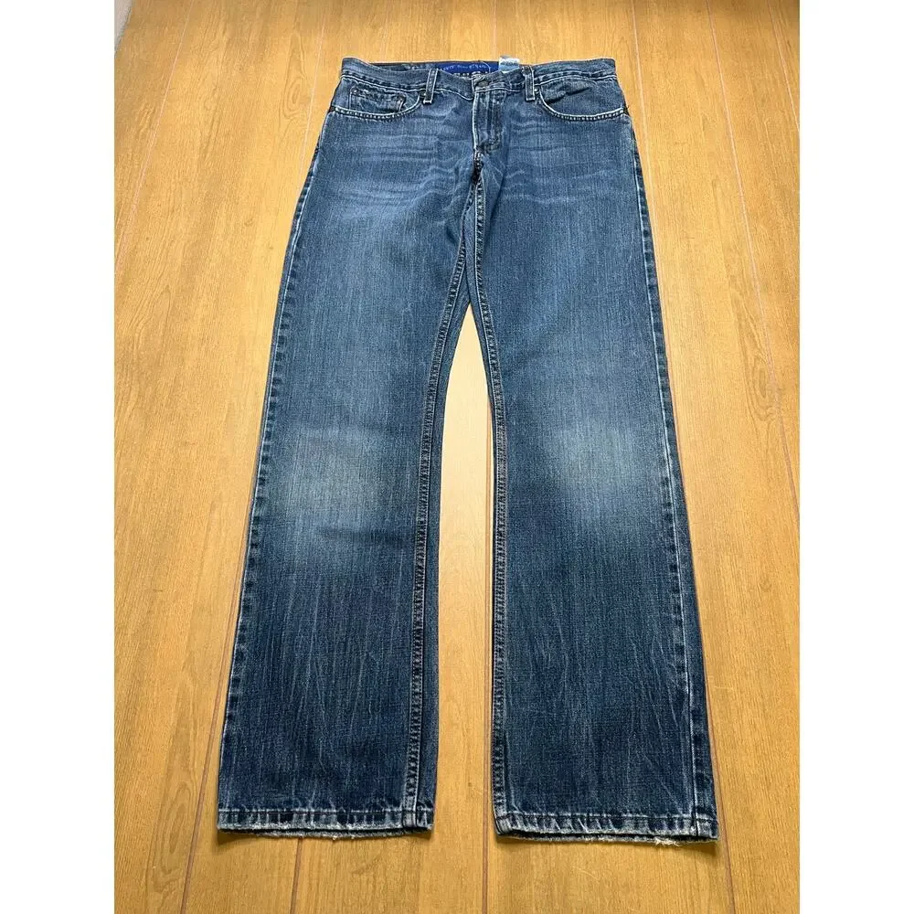 Vintage Levis 514 Slim‎ Straight 33x32 Blue Jeans Denim Fade Y2K boho Western